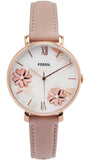 Fossil ES4671 Jacqueline Women's Watch – Mother of Pearl Dial & Pink Leather Strap