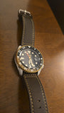 Seiko 5 Sports SSK036K1 SKX GMT Automatic Men's Watch – Mocha Black Dial & Brown Leather Strap