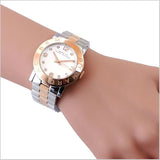 Marc Jacobs Amy Silver Dial Two Tone Steel Strap Watch for Women - MBM3194