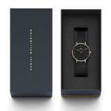 Daniel Wellington DW00100307 Petite Ashfield Women’s Watch – Black Dial with Matte Black Mesh Strap