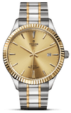 Tudor M12713-0001 Style Automatic Men's Watch – Gold Dial & Two Tone Steel Strap