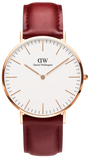 Daniel Wellington DW00100120 Classic Suffolk Women’s Watch – White Dial with Brown Leather Strap