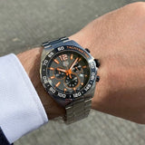 Tag Heuer Formula 1 Chronograph Ceramic Men's Watch CAZ101AH.BA0842 – Black Dial with Silver Steel Strap