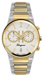 Salvatore Ferragamo SFME00821 F-80 Classic Men's Watch – White Dial & Two-Tone Steel Strap