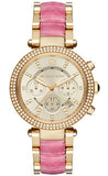 Michael Kors MK6363 Parker Women's Watch – Gold Dial & Two-Tone Steel Bracelet