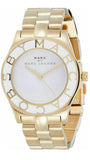 Marc Jacobs MBM3050 Blade Women's Watch – White Dial & Gold Steel Strap