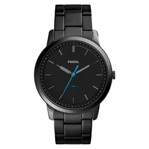 Fossil The Minimalist Black Dial Black Steel Strap Watch for Men - FS5308
