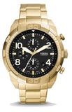 Fossil FS5877 Bronson Chronograph Men’s Watch – Black Dial with Gold Steel Strap