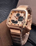 Fossil FS5889 Retro Analog-Digital Men’s Watch – Gold Dial with Gold Stainless Steel Strap