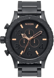 Nixon 51-30 Chrono Black Dial Black Steel Strap Watch for Men - A083-957