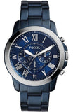 Fossil FS5230 Grant Chronograph Men's Watch – Blue Dial & Blue Steel Bracelet