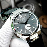 Citizen Tsuyosa NK5010-01H Men's Automatic Watch – Grey Dial with Black Leather Strap