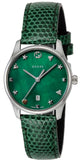 Gucci YA126585 G-Timeless Women's Watch – Green Mother of Pearl Dial & Green Leather Strap