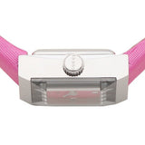 Gucci G-Frame Square Fuchsia Mother of Pearl Dial Fuchsia Leather Strap Watch For Women - YA128533