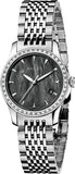 Gucci YA126507 G Timeless Diamonds Women's Watch – Mother of Pearl Black Dial & Silver Mesh Bracelet