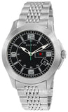 Gucci YA126201 G-Timeless Men's Watch – Black Dial & Silver Steel Bracelet