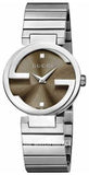 Gucci YA133506 Interlocking G Women's Watch – Brown Dial & Silver Steel Strap