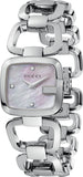 Gucci YA125502 G-Gucci Diamonds Women's Watch – Mother of Pearl Dial & Silver Steel Bracelet