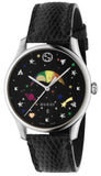 Gucci YA1264045 G-Timeless Moonphase Men's Watch – Black Dial & Black Leather Strap