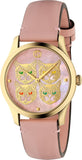 Gucci YA1264132 G Timeless Quartz Women's Watch – Mother of Pearl Dial & Pink Leather Strap