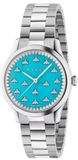 Gucci YA1265044 G-Timeless Quartz Unisex Watch – Turquoise Dial & Silver Steel Bracelet