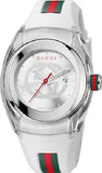 Gucci YA137302 Sync Quartz Unisex Watch – White Dial & White Rubber Strap