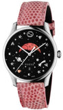 Gucci YA1264046 G-Timeless Moonphase Women's Watch – Black Dial & Pink Leather Strap