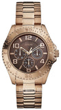 Guess W0231L8 BFF Multifunction Women's Watch – Brown Dial & Rose Gold Steel Bracelet