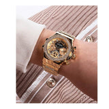 Guess GW0552L2 Fusion Chronograph Women’s Watch – Gold Dial & Gold Steel Strap