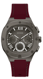 Guess GW0571G4 Headline Multifunction Men's Watch – Grey Dial & Burgundy Silicone Strap