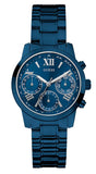 Guess W0448L5 F14 Chronograph Analog Women's Watch – Blue Dial & Blue Steel Bracelet