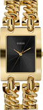 Guess U1117L5 Trend Multi Chain Women's Watch – Black Dial & Gold Steel Strap