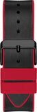Guess Phoenix Multifunction Black Dial Black & Red Rubber Strap Watch for Men - GW0202G7