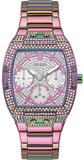 Guess GW0104L4 Phoenix Women's Watch – Silver Dial & Pink Steel Strap with Chronograph Crystals