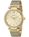 Guess W0638L2 Soho Women's Watch – Champagne Dial & Stainless Steel Mesh Bracelet