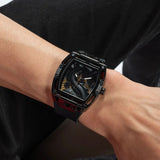 Guess GW0648G1 Legend Analog Men’s Watch – Black Dial & Black Rubber Strap