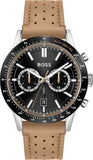 Hugo Boss 1513964 Allure Men's Watch – Black Dial & Brown Leather Strap