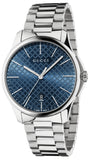 Gucci YA126316 G-Timeless Men's Watch – Blue Dial & Silver Steel Bracelet