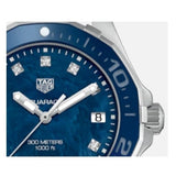Tag Heuer Aquaracer Quartz Mother of Pearl Blue Dial Blue NATO Strap Watch for Women - WAY131L.FT6091