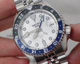 Seiko 5 Sports SSK033K1 SKX GMT Automatic Men's Watch – Sky Blue Dial & Silver Steel Bracelet