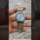Tissot T137.207.11.351.00 PRX Powermatic 80 Men's Watch – Ice Blue Dial & Silver Steel Strap