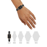 Daniel Wellington DW00100435 Quadro Sheffield Women's Watch – Black Dial & Leather Strap