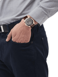 Hugo Boss Ambassador Grey Dial Brown Leather Strap Watch for Men - 1513387
