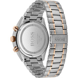 Hugo Boss Champion Chronograph Black Dial Two Tone Steel Strap Watch for Men - 1513819