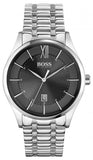 Hugo Boss 1513488 Governer Quartz Men's Watch – Black Dial & Silver Steel Strap