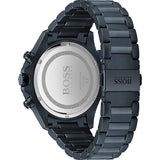 Hugo Boss Globetrotter Black Dial Black Steel Strap Watch for Men - 1513824