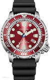 Citizen Eco-Drive Promaster BN0159-15X Men's Watch – Red Dial with Black Rubber Strap
