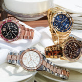 Michael Kors MK6972 Everest Chronograph Quartz Women's Watch – Black Dial & Rose Gold Steel Strap