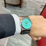 Tissot T137.407.11.091.01 PRX Powermatic 80 Men's Watch – Mint Green Dial & Silver Steel Strap