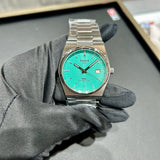 Tissot T137.407.11.091.01 PRX Powermatic 80 Men's Watch – Mint Green Dial & Silver Steel Strap